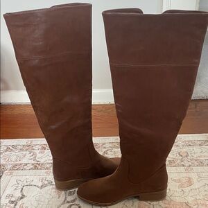 Brown Suede Knee-High Women's Boots 6.5